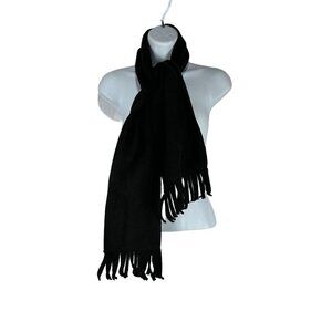 Berkshire Fashions Women's Black Scarf with Tassels One Size